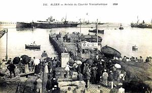 ALGER - ARRIVEE DU COURRIER TRANSATLANTIQUE - 1910